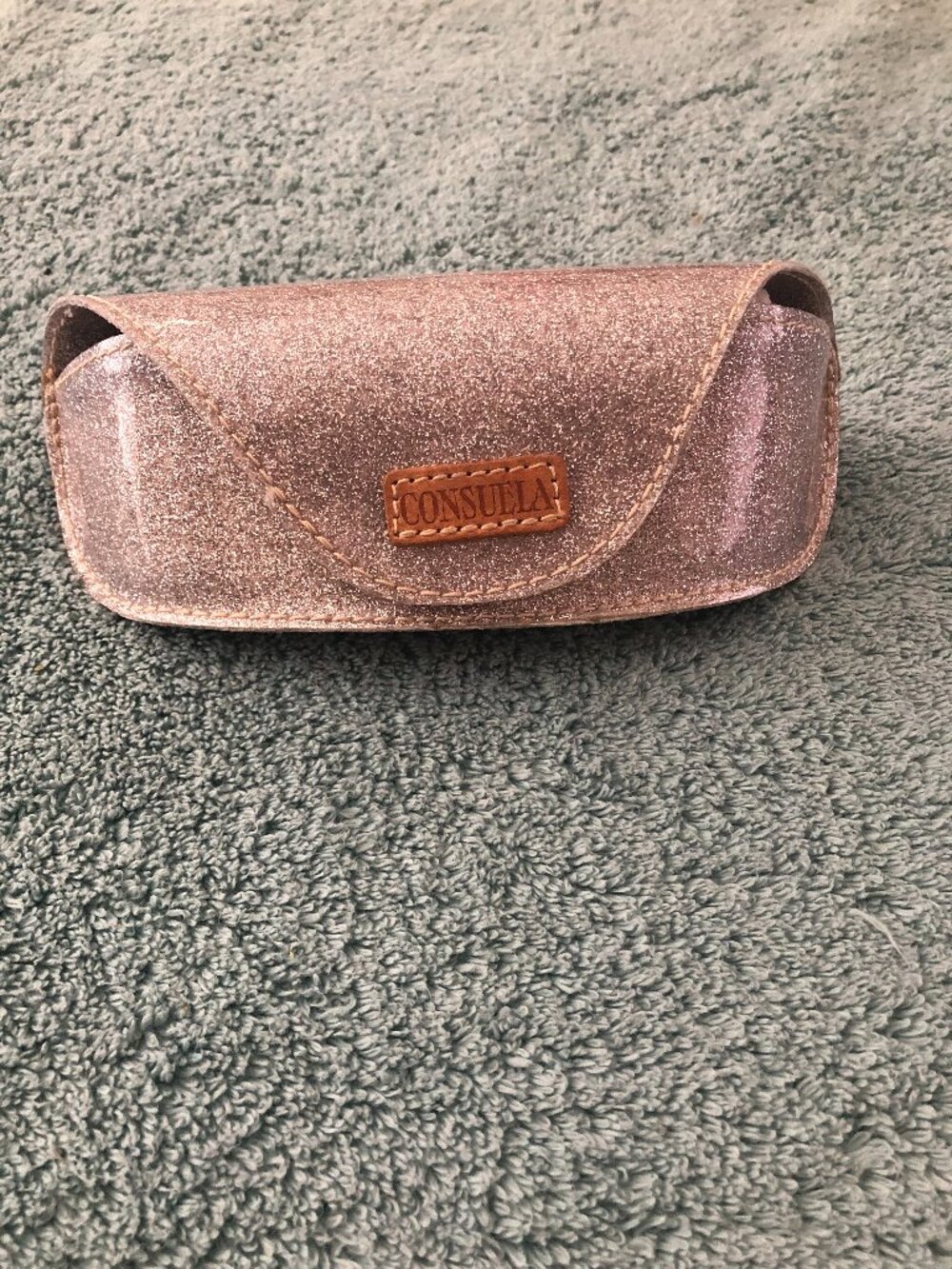 Consuela Eyeglass/Sunglass Case Silver Glitter NWT